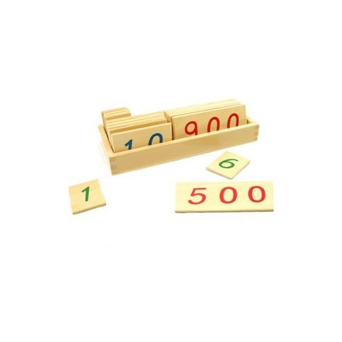 Kleine Holzkarten mit Zahlen (1-1000)