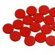 A set of 55 red wooden tokens