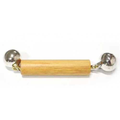 Wooden rod / rattle with rollers