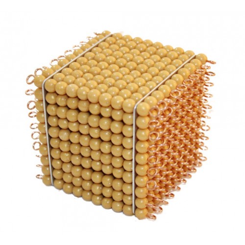 "Thousand" golden pearl cube