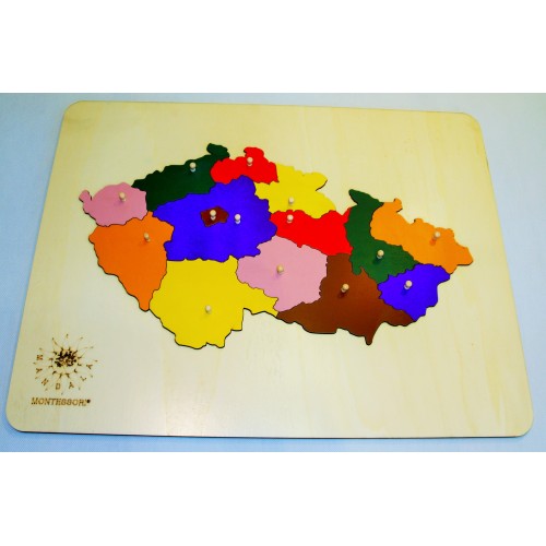 Układanka - mapa Republiki Czeskiej