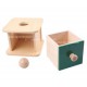Box for inserting a wooden ball