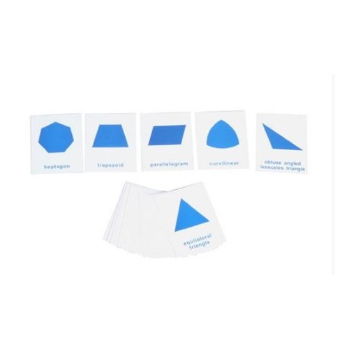 Kontrolní karty s popisem tvaru ke Geometrické komodě - EN