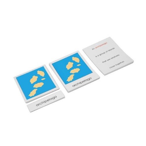 Shapes of land and water areas - cards for sets 1 and 2