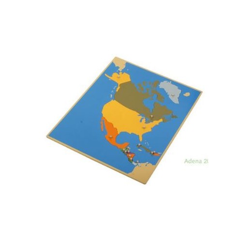 Puzzle map of North America