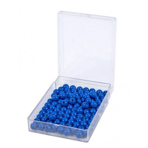 100 blaue Einheiten in einer Plastikbox