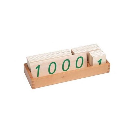 Large wooden cards with numbers (1-1000)