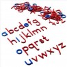 Malá pohyblivá abeceda, tiskací písmena - modrá&červená