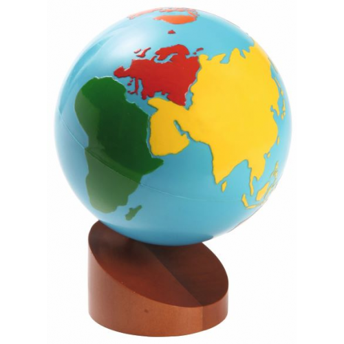 Colored globe of the world