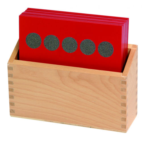  Dřevěný box na smirkové destičky tvarů a čísel