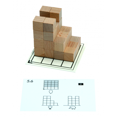 Pracovní karty k dřevěným kostkám - set 5