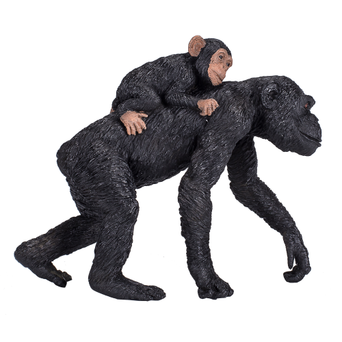 MOJO FUN figurka Šimpanz samice s mládětem