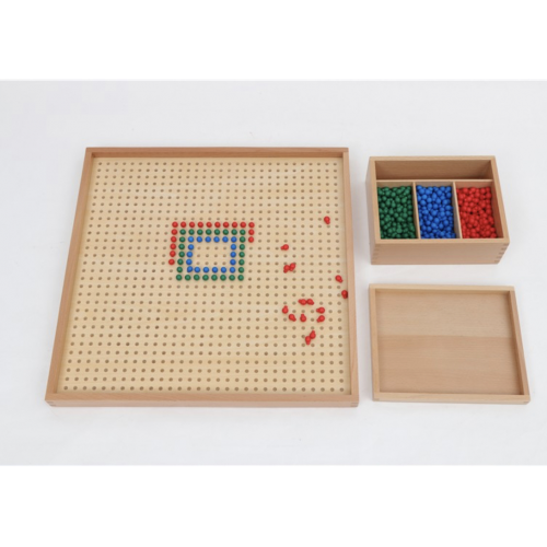 Wooden Peg Board with Plastic Pegs 