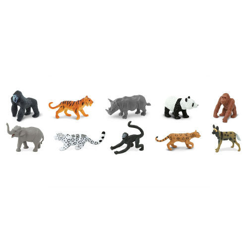 SAFARI Ltd figurky Ohrožené druhy suchozemských zvířat v tubě
