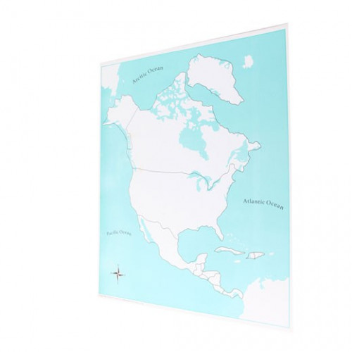 Kontrolní mapa Severní Amerika - slepá