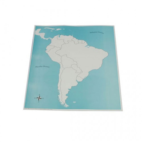 Südamerika-Kontrollkarte - blind