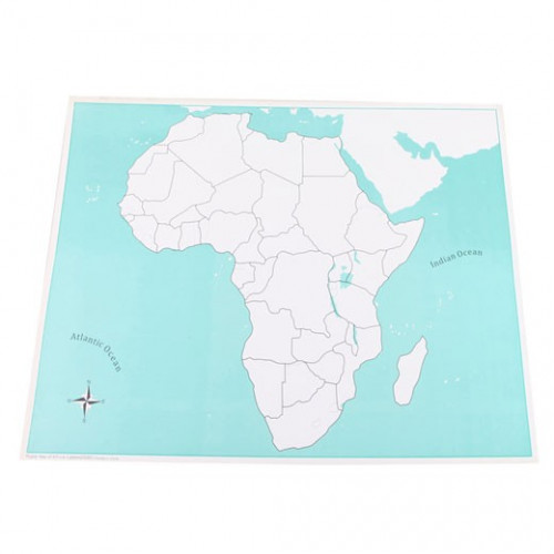 Kontrolní mapa Afrika - slepá