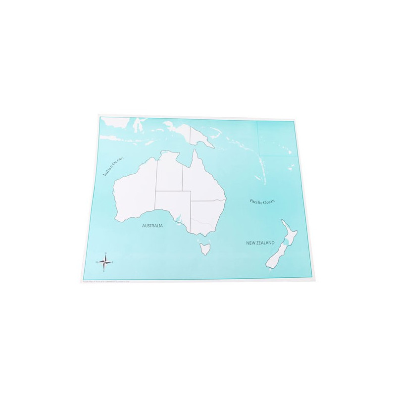 Kontrolní mapa Austrálie - slepá