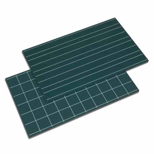 Zielony stół, linie / kwadraty 2szt
