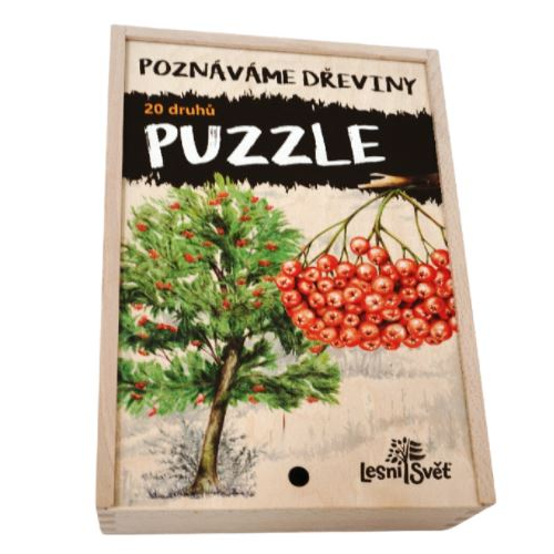 Great educational set of wooden jigsaws - trees