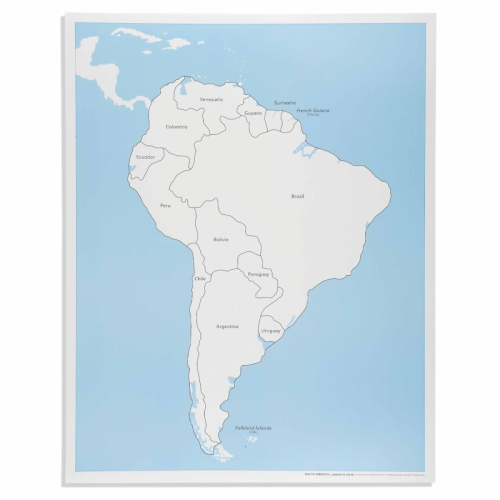Südamerika-Kontrollkarte