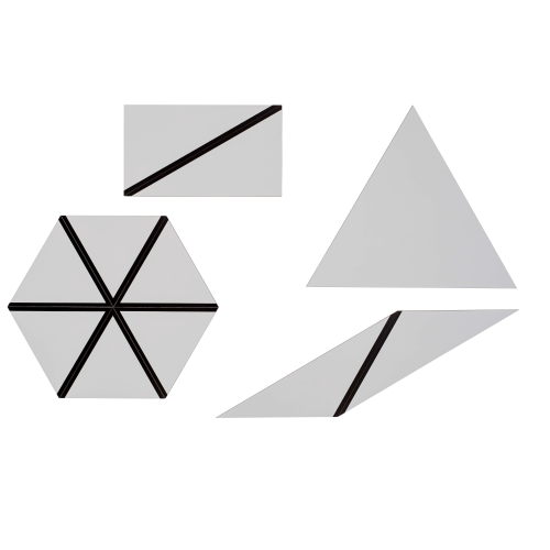 NIENHUIS Konstrukční trojúhelníky - šedé 11 kusů