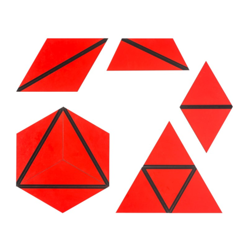 NIENHUIS Konstrukční trojúhelníky - červené 16 kusů