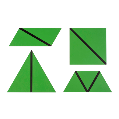 NIENHUIS Konstrukční trojúhelníky - zelené 9 kusů