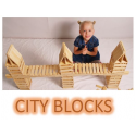 City Blocks - wooden prisms